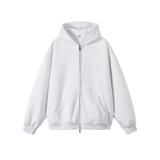 3W件华棉330g2026春款双拉链连帽开衫卫衣光板白底WY602特P35，男装卫衣，电商A030-1