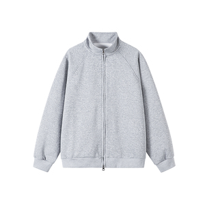 2k件 立领双拉链320g 新款高街潮牌立领卫衣外套 白底 WY623 P38,女装短外套,电商A030-1