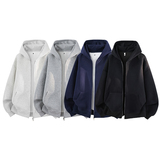 3W华棉320g2026春款双拉链重磅连帽开衫卫衣3D冷光WY602特P35，男装卫衣，电商A030-1