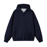 3W件华棉330g2026春款双拉链连帽开衫卫衣光板白底WY602特P35，男装卫衣，电商A030-1