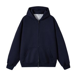 1.5W华棉420g2026春款双拉链重磅连帽开衫卫衣白底 WY802 特P38，男装卫衣，电商A030-1