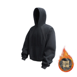 5千件华棉330g2026春款螺纹拼接加绒连帽卫衣白底WY617-JR特P38，男装卫衣，电商A030-1