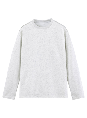 2000件华棉320g2026春款新款设计感长袖拉链T恤 白底 T2605 P20