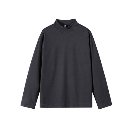 2026春款10万件280g 新款宽松长袖打底德绒长T白底 T2601 P12.5