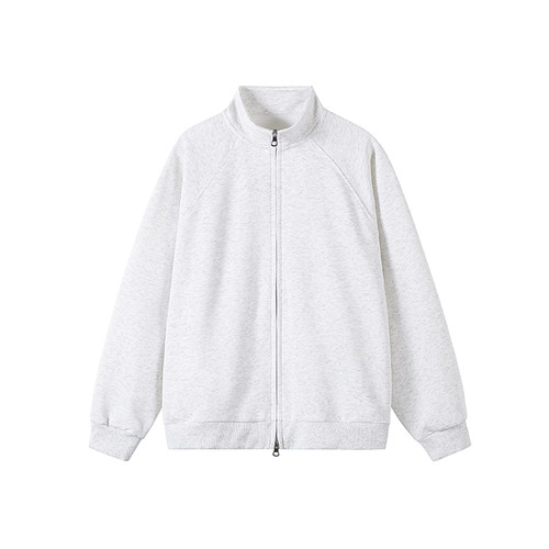 1k件华棉320g2026春款新款高街潮牌立领卫衣外套白底 WY623 特P28