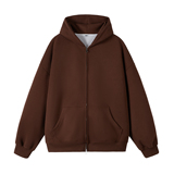 3W件华棉330g2026春款双拉链连帽开衫卫衣光板白底WY602特P35，男装卫衣，电商A030-1