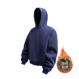 5W件华棉420g2026春款加绒款连帽套头卫衣可得物3DWY801-JR 特P35，男装卫衣，电商A030-1