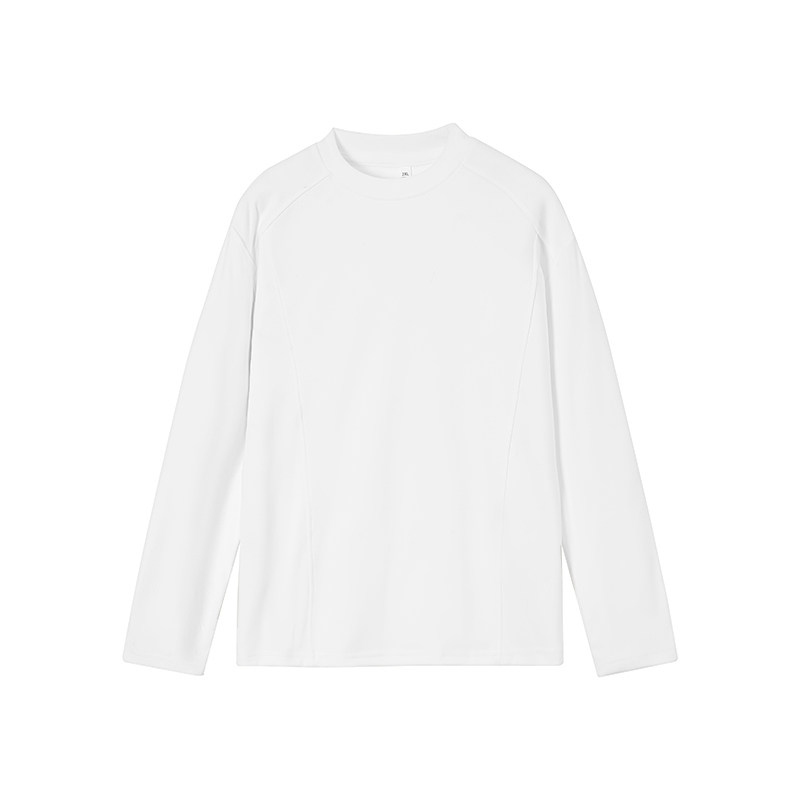 2w件德绒280g2026春款设计感长袖打底圆领长恤白底T2602P13.5，男装T恤，电商A030-1