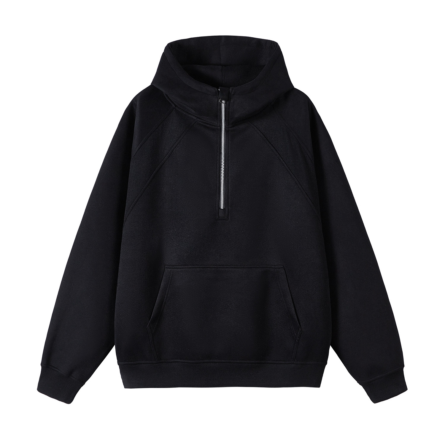 1万件华棉420g2026春款结构拼接螺纹连帽开衫卫衣3DWY606P45，男装卫衣，电商A030-1