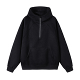 1万件华棉420g2026春款结构拼接螺纹连帽开衫卫衣3DWY606P45，男装卫衣，电商A030-1