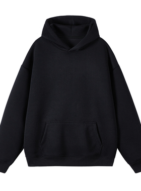 3W件华棉330g2026春款连帽套头卫衣光板可得物 白底 WY601特P28