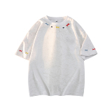 8千件曼巴棉280g2026春款圆领刺绣短袖t恤男带标款3DT2610P20，男装T恤，电商A030-1