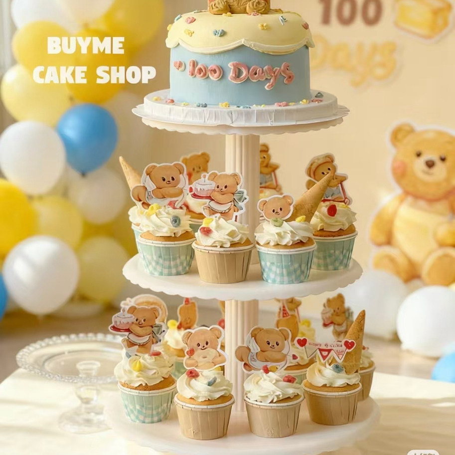 韩系风蛋糕装饰小熊笑脸插件爱心格子生日快乐纸杯蛋糕甜品台装扮,节庆用品/礼品,蛋糕/烘焙装饰用品,淘宝优惠券,粉丝福利购,淘宝优惠卷