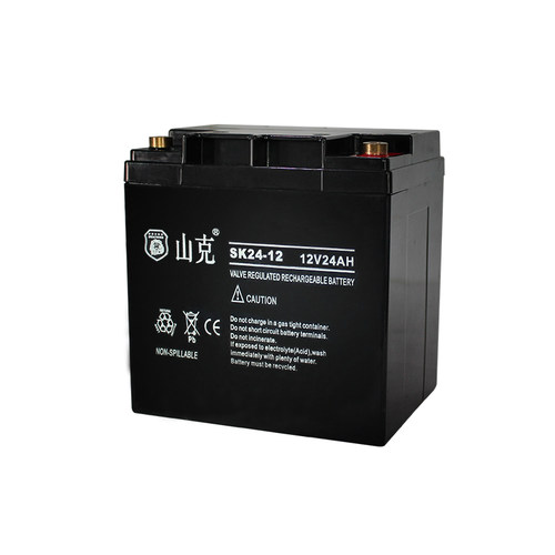 山克12V24AH蓄电池 UPS电池 消防应急门禁电瓶 EPS逆变器蓄电池