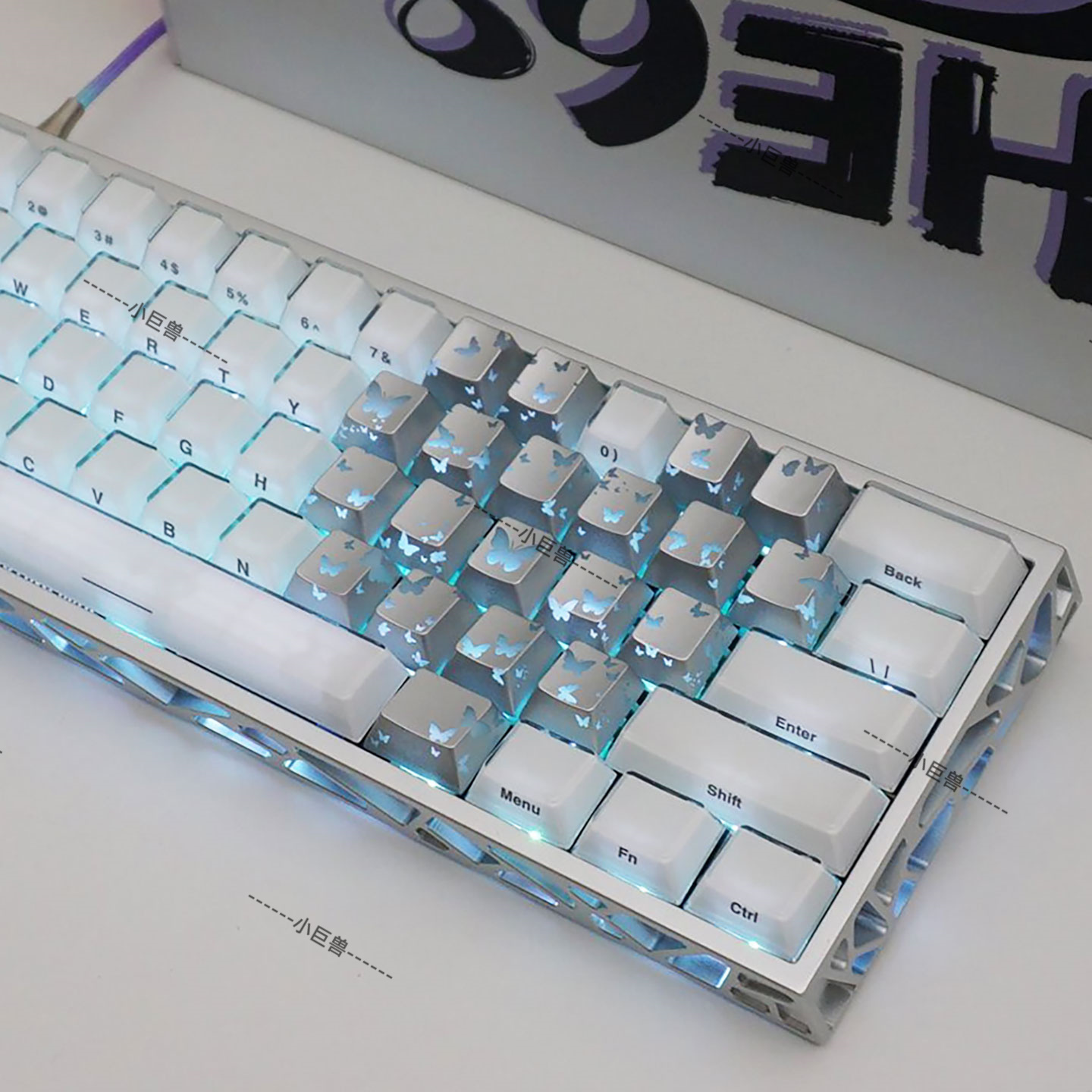 小巨兽虹芯情侣爱心原厂高度键帽