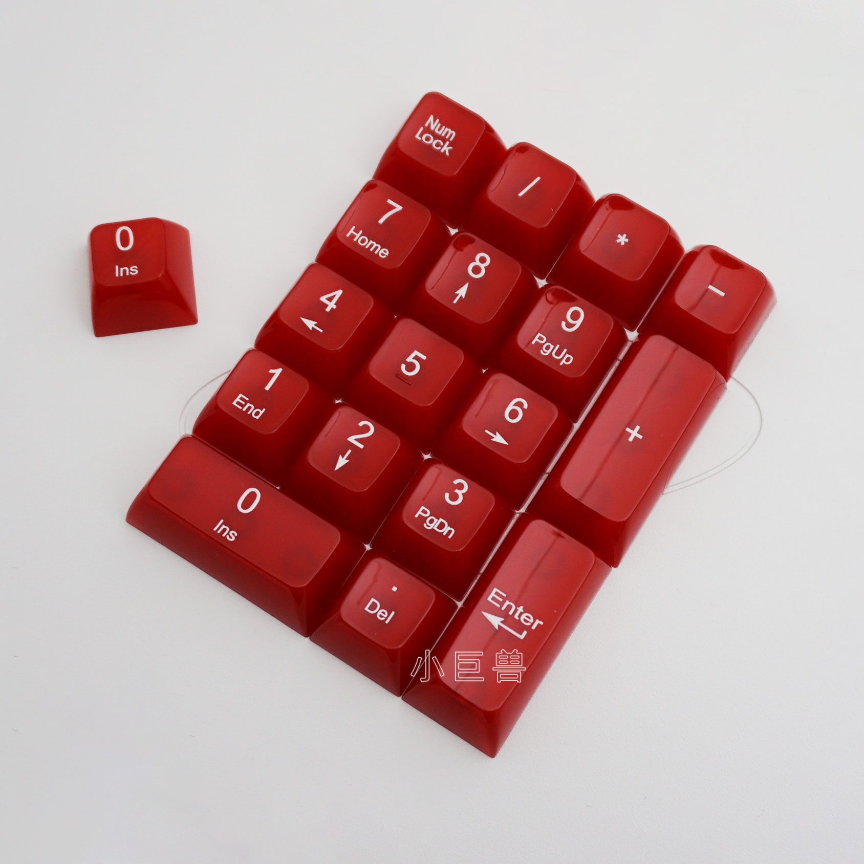 小巨兽透光OEM高度数字区键帽图片