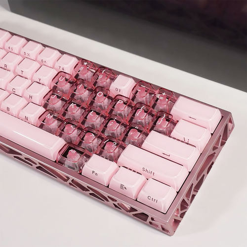 爱心水晶双层材质透明113键PC