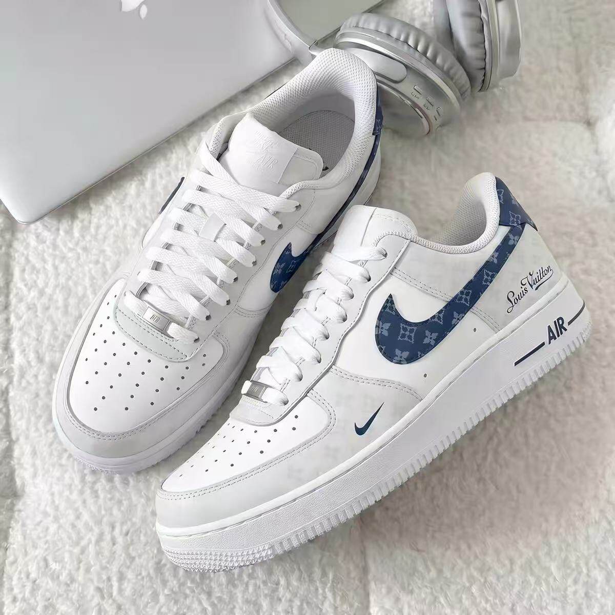 耐克男鞋【定制球鞋】正品Air Force 1空军一号女AF1情侣低帮板鞋