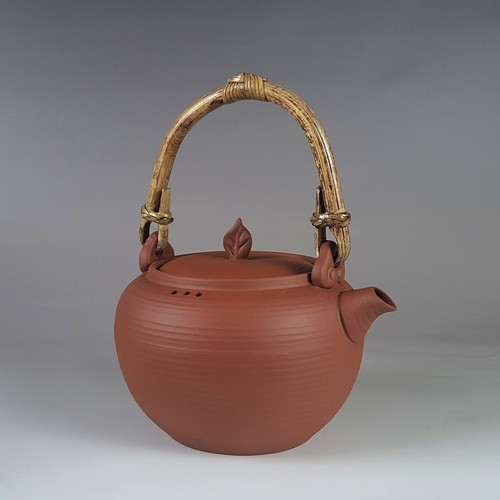 潮州红泥砂铫壶提梁煮茶壶电陶炉煮茶器套装跳盖壶围炉室内烧水壶