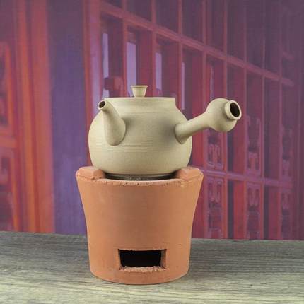 红泥炉炭炉茶炉橄榄碳炉小火炉砂铫风炉仔砂铫煮茶壶烧炭酒精两用