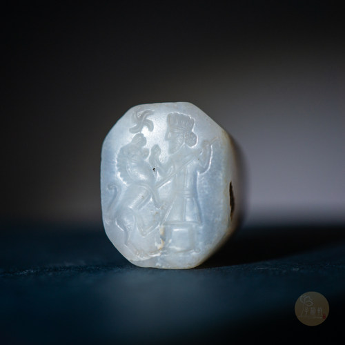 保真阿契美尼德国王猎狮塔形印章