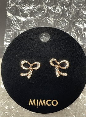 澳洲时尚轻奢耳钉蝴蝶结造型镶钻