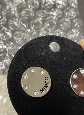 澳洲时尚轻奢镂空字母镶钻耳钉玫瑰金色大号直径1.8cm