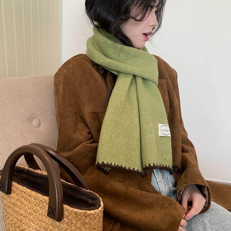 绿色系含羊毛围巾女冬季2025新款韩版百搭厚保暖围脖高级感小香风,服饰配件/皮带/帽子/围巾,围巾/丝巾/披肩,淘宝优惠券,粉丝福利购,淘宝优惠卷