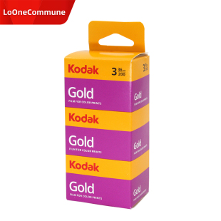 美国kodak金200胶卷柯达Gold135彩色负片36张27年01月三卷整盒价