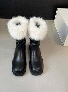 厚底雪地靴女冬季加绒保暖