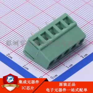 1x5P 5mm 直插 排数:1 每排P数:5 DB128V-5.0-5P-GN-S 插件,P=5mm