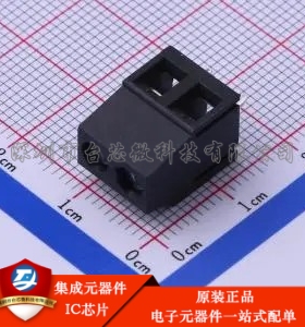 1x2P 5.08mm 直插 排数:1 每排P数:2 DB128L-5.08-2P-BK-S 插件,P