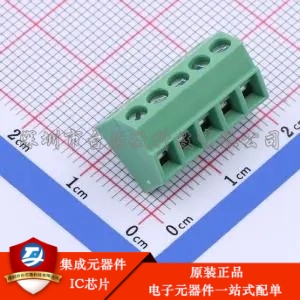 1x5P 3.81mm 直插 排数:1 每排P数:5 DB127S-3.5-5P-GN-S P=3.5mm