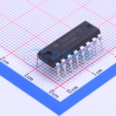 计数器/分频器 CD4520BE DIP-16 TI/德州 电子元器件配单原装正品