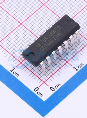 反相器 CD74ACT04E PDIP-14 TI/德州 电子元器件配单原装正品