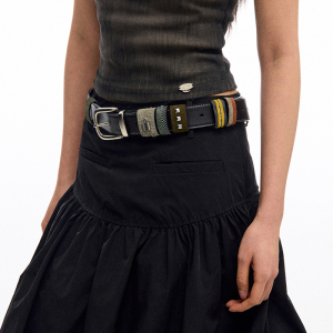 CONP 25SS “积木”皮带 真皮拼色铆钉小众设计腰带搭配 百搭