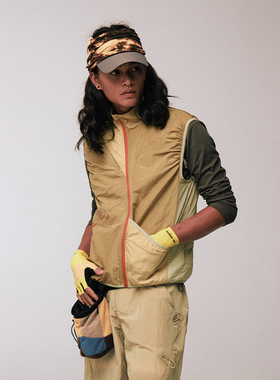 CONP 25AW 拼接撞色斜拉户外夹棉保暖马甲