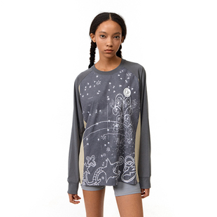 复古休闲拼接T恤 CONP 美式 星星庄园分割球衣 上衣 24AW