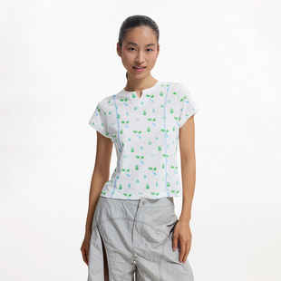 CONP 25SS “返璞归真”植物昆虫碎花微修身短袖T恤