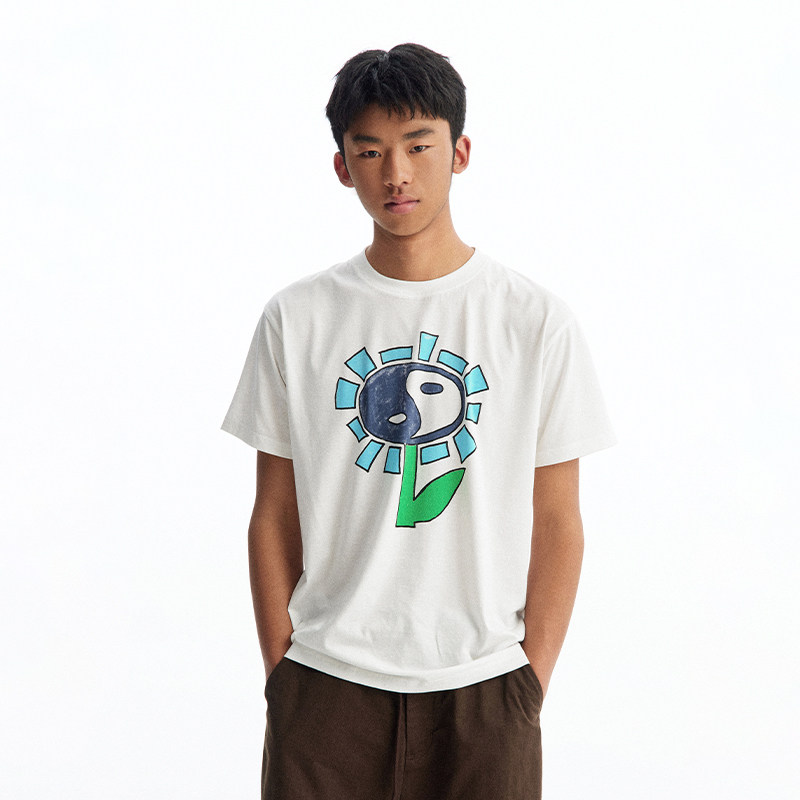 CONP 25SS “笔直太极花” 丝滑凉感莱塞尔正肩T恤