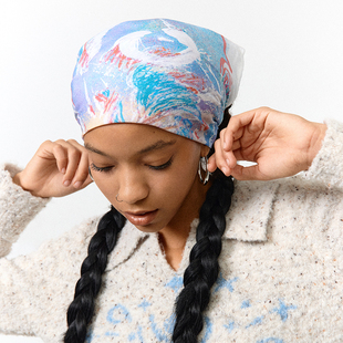 高级多功能个性 山河跳 山河蝴蝶头巾 单品百搭 24AW CONP