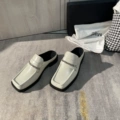 Slippers Patent Leather White