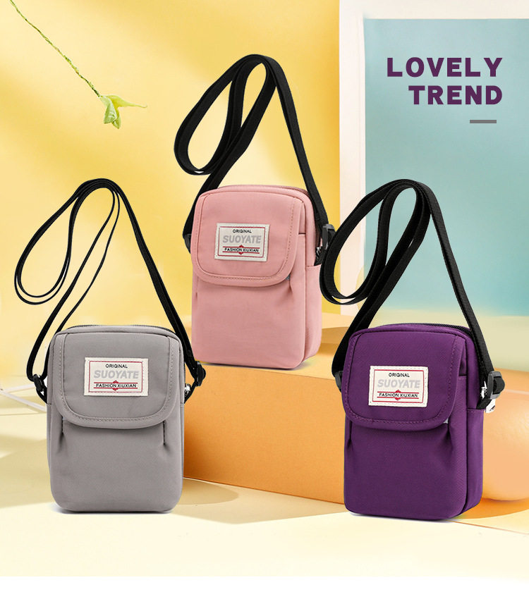 户外休闲手机包糖果色清新时尚通勤斜跨包新款便携小巧女士单肩包