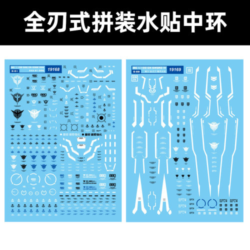 中环MG剧场版00Q全刃式模型水贴
