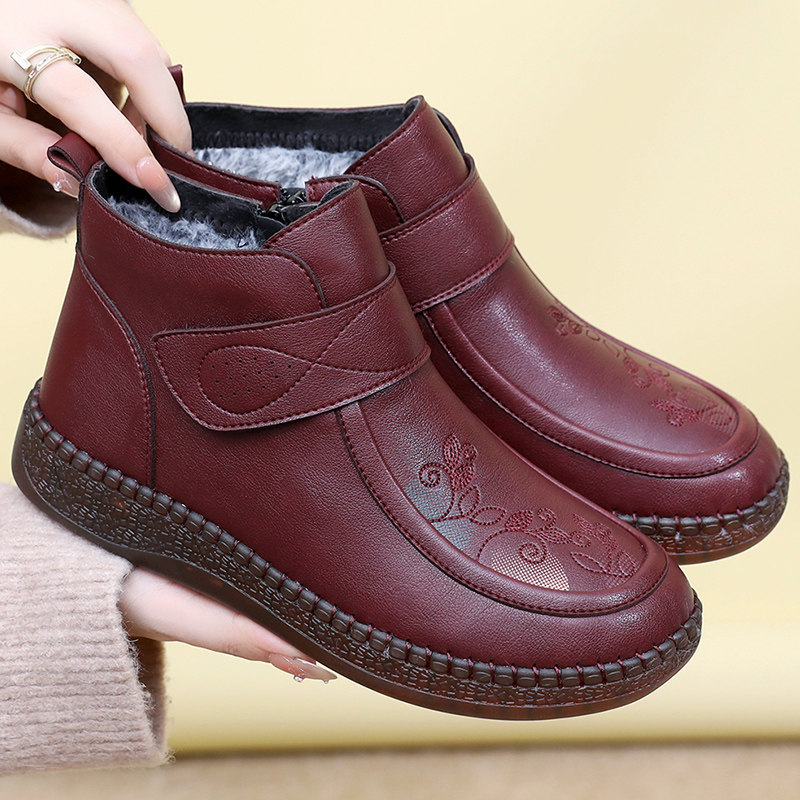 冬季老北京布鞋防水女棉鞋加绒加厚保暖妈妈鞋中老年防滑老人棉靴,女鞋,棉鞋,淘宝优惠券,粉丝福利购,淘宝优惠卷