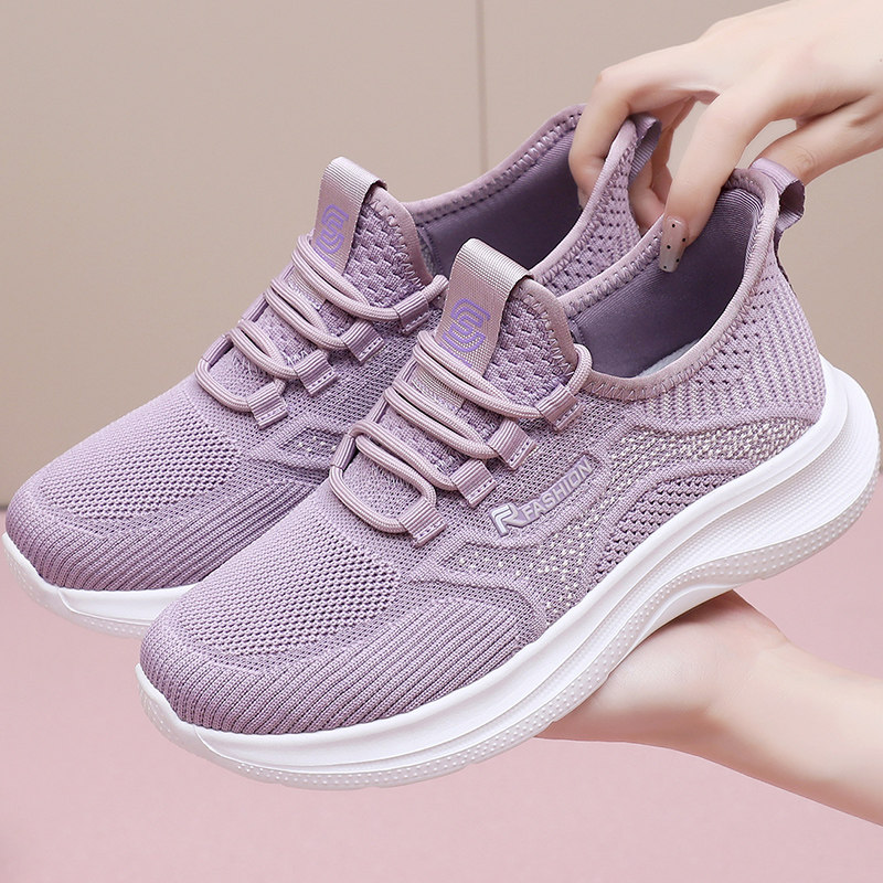 春秋老北京布鞋女单鞋飞织透气休闲运动鞋中老年软底防滑妈妈鞋子,女鞋,时尚休闲鞋,淘宝优惠券,粉丝福利购,淘宝优惠卷