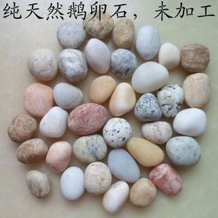 纯天然鹅卵石500克 五彩石头 室内阳台按摩走道鱼缸装饰盆景填充