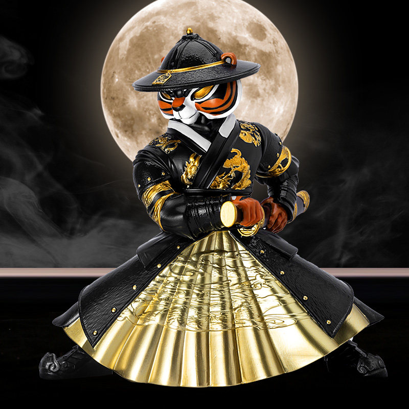 原创国潮风个性寅虎锦衣卫摆件老虎车载汽车内装饰品高档礼物