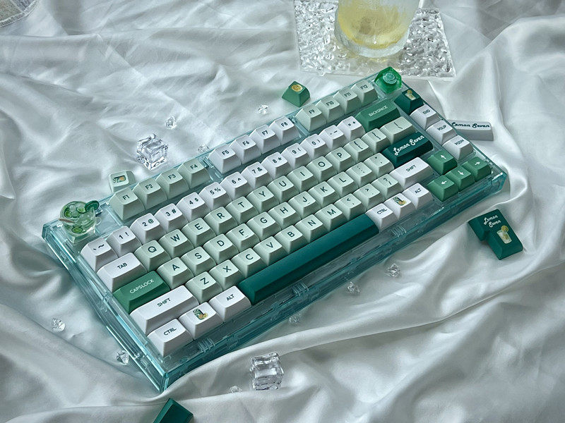 森美KCA高度柠七键帽PBT热升华机械键盘用按键球帽个性柠檬茶全套图片
