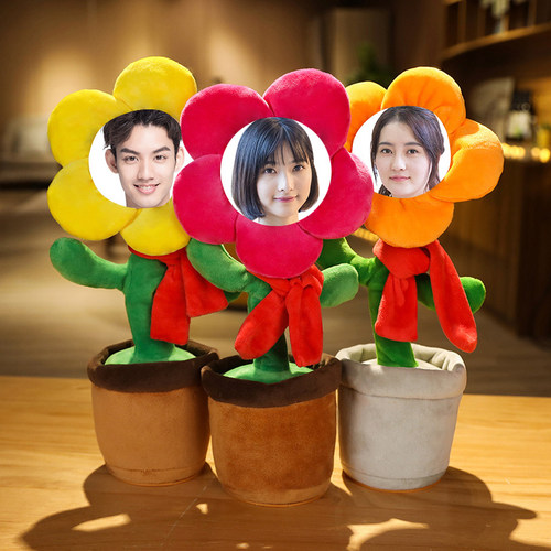 妖娆花玩具diy定制照片唱歌跳舞